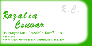 rozalia csuvar business card